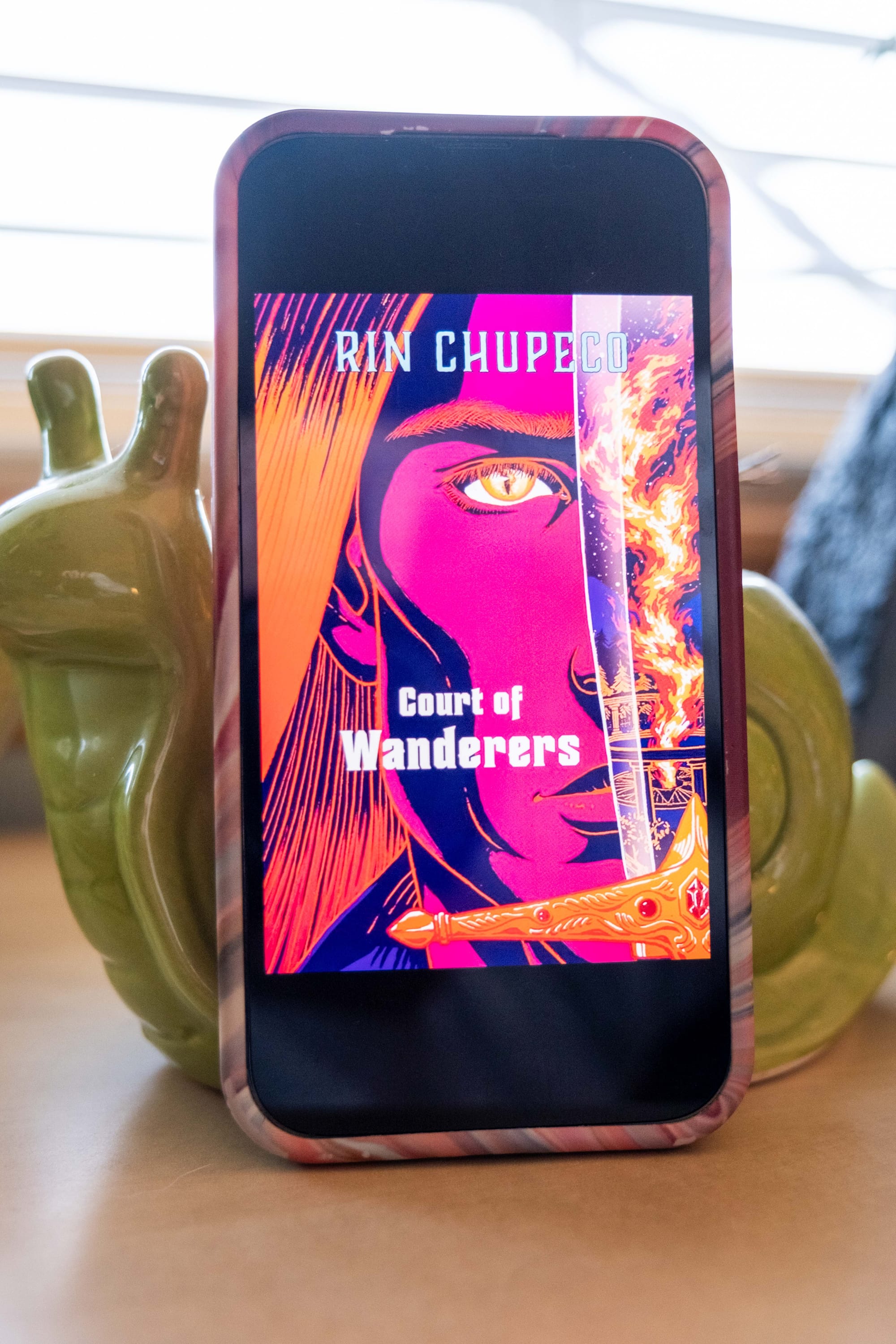 Book cover for Court of Wanderers by Rin Chupeco on an iPhone